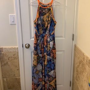 Anthropologie maxi dress with beading